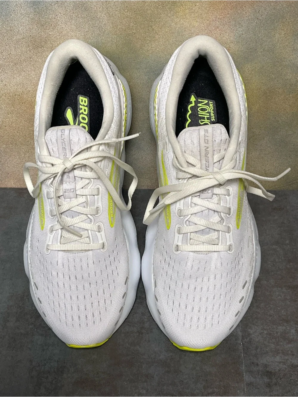 Brooks Glycerin 20 Men's White/Nightlife Running Shoes Size 9.5D